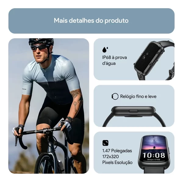Smartband Tranya ES11, Tela Hd Touch, Notificações - Imagem 2