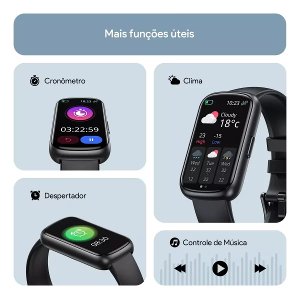 Smartband Tranya ES11, Tela Hd Touch, Notificações - Imagem 3