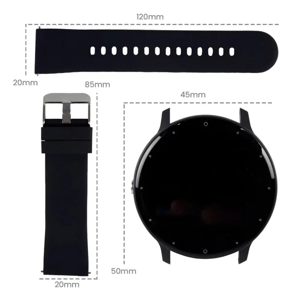 Haiz My Watch I Fit Tela 1.3" Faz e Recebe Ligação ZL02 Preto - Imagem 2