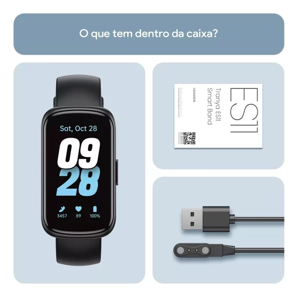 Smartband Tranya ES11, Tela Hd Touch, Notificações - Imagem 5