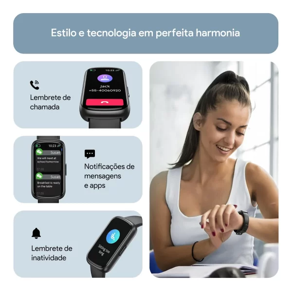 Smartband Tranya ES11, Tela Hd Touch, Notificações - Imagem 7