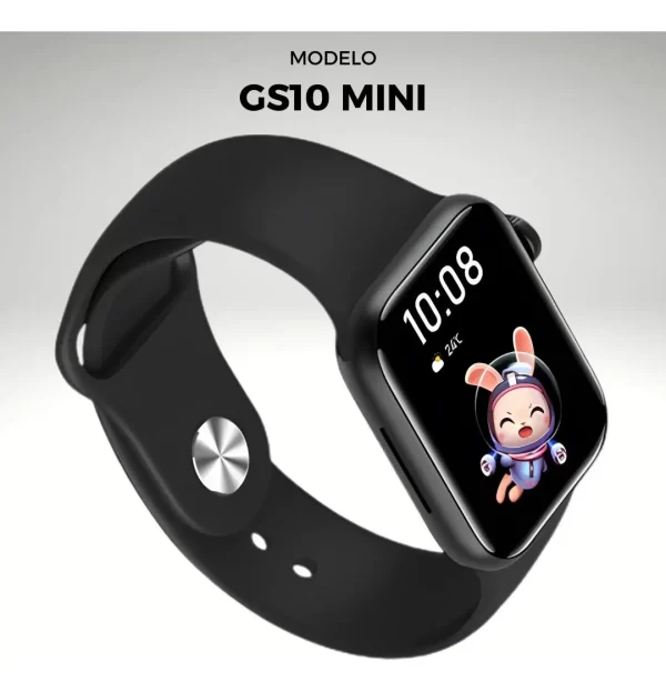 Smartwatch Gs10 Mini 41mm Tela Amoled + Brindes Preto Milanese Preto Preto - Imagem 5