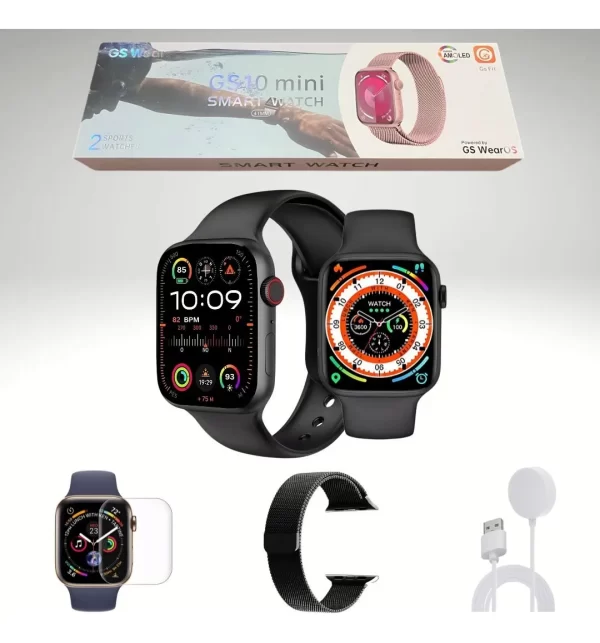 Smartwatch Gs10 Mini 41mm Tela Amoled + Brindes Preto Milanese Preto Preto - Imagem 7