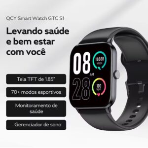 Smartwatch QCY Watch GTC S1 Bluetooth 5.0 Certificação IPX8