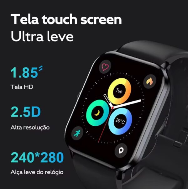 Smartwatch QCY Watch GTC S1 Bluetooth 5.0 Certificação IPX8 - Imagem 2