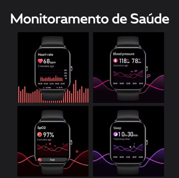 Smartwatch QCY Watch GTC S1 Bluetooth 5.0 Certificação IPX8 - Imagem 4