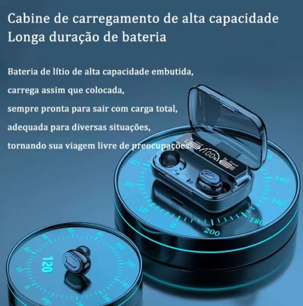 M10 Fone De Ouvido bluetooth 5.1 Com display Led Tws - Imagem 4