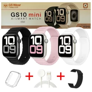 GS10 Mini Relógio Inteligente Chat GPT 42MM faz e Recebe Chamadas + 3 Pulseiras + Pelicula e Case Completo
