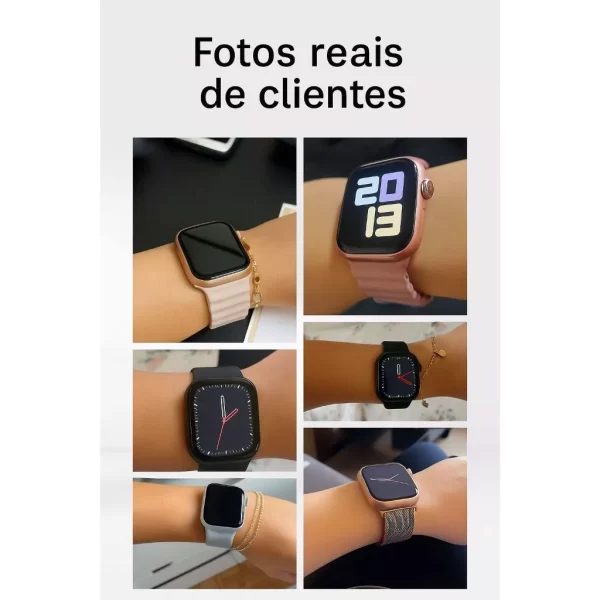GS10 Mini Relógio Inteligente Chat GPT 42MM faz e Recebe Chamadas + 3 Pulseiras + Pelicula e Case Completo - Imagem 8