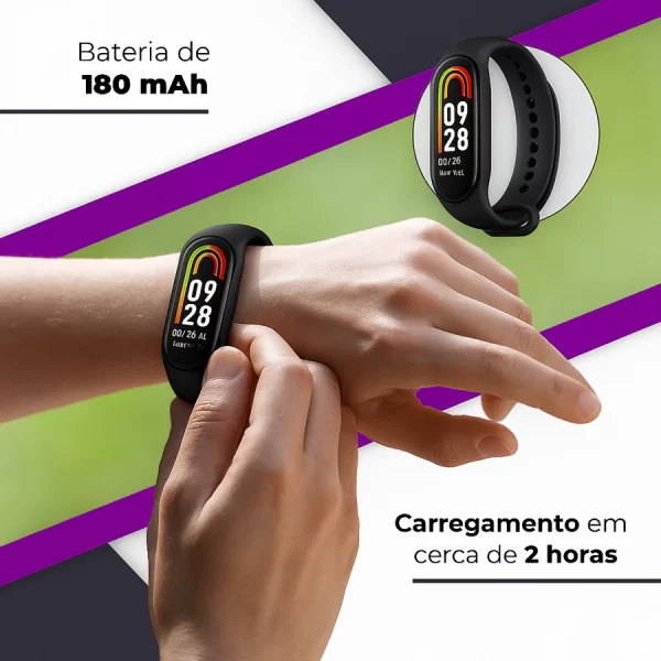 Smartband M8 Mede Pressão Batimentos Oxigênio Sono Pulseira Smartwatch Bluetooth - Imagem 3