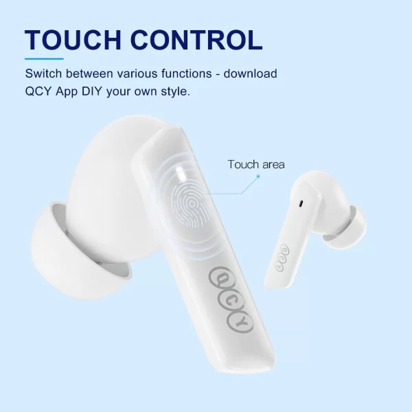 QCY HT05 MeloBuds Earbuds Bluetooth Sem Fio 40dB Híbrido ANC Modo De Transparência De Cancelamento De Ruído - Imagem 5