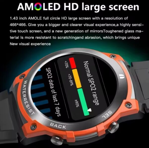 Masx Aurora One Smartwatch Amoled 1.43 Inch Waterproof Pedometer Heart Rate Monitor Bluetooth Calling - Imagem 2