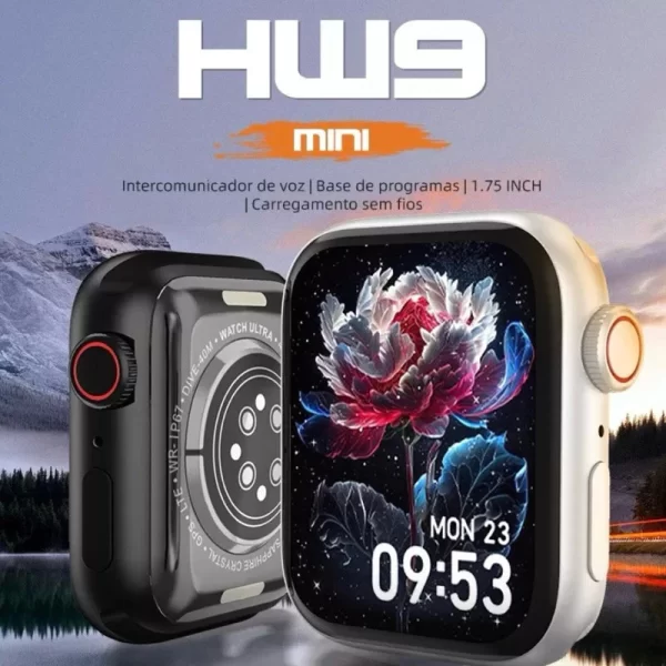 HW9 Mini 41mm Lançamento Modelo Novo Relógio Inteligente Masculino e Feminino Pulso Fino - Imagem 7