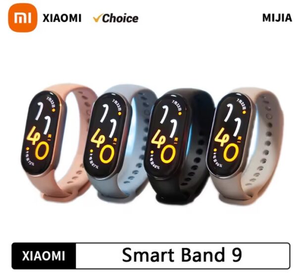 Xiaomi band 9 1.62 "display amoled 150 + modos esportivos 21 dias de vida útil da bateria pulseira inteligente suporta bluetooth5.4 mi band 9